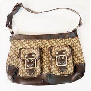 NY& Company Brown Signature Logo Shoulder Bag
